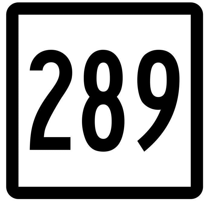 Connecticut State Route 289 Sticker Decal R5236 Highway Route Sign