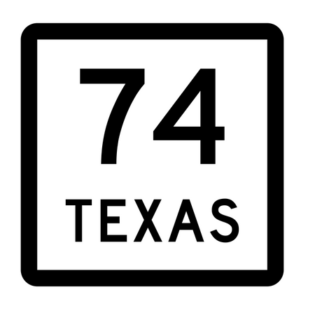 Texas State Highway 74 Sticker Decal R2375 Highway Sign - Winter Park Products