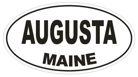 Augusta Maine Oval Bumper Sticker or Helmet Sticker D1669 Euro Oval - Winter Park Products