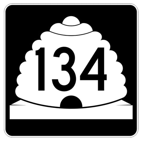 Utah State Highway 134 Sticker Decal R5457 Highway Route Sign