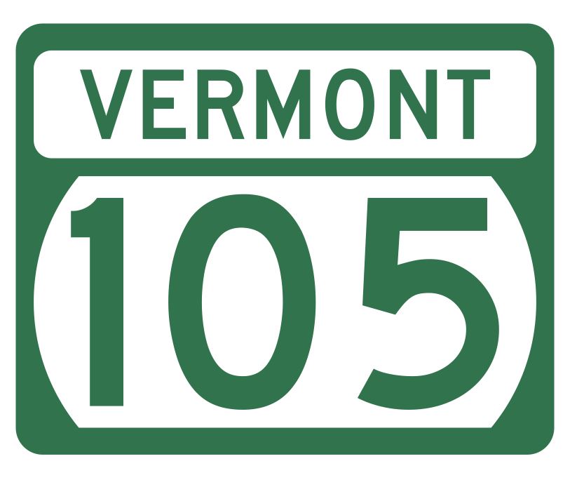 Vermont State Highway 105 Sticker Decal R5310 Highway Route Sign