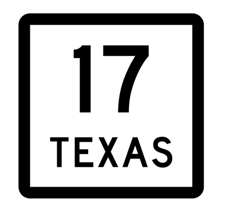 Texas State Highway 17 Sticker Decal R2271 Highway Sign - Winter Park Products