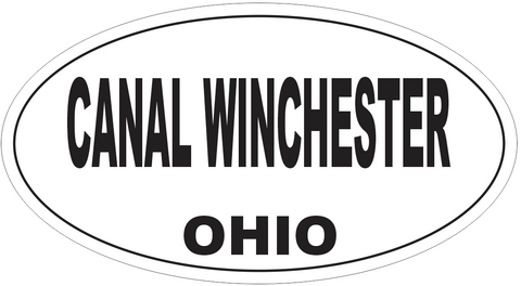 Canal Winchester Ohio Oval Bumper Sticker or Helmet Sticker D6053