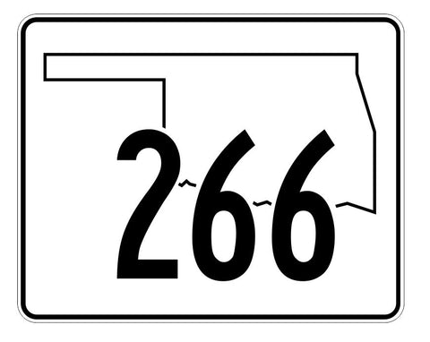 Oklahoma State Highway 266 Sticker Decal R5725 Highway Route Sign