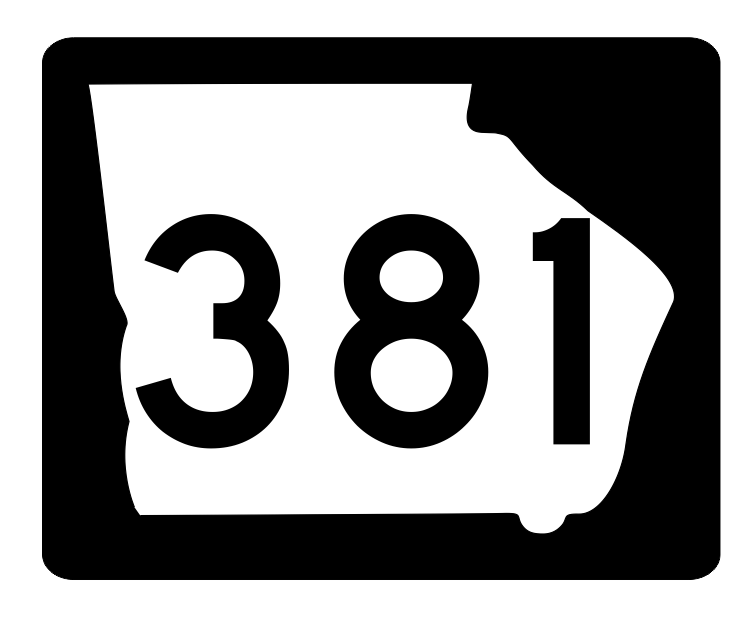 Georgia State Route 381 Sticker R4042 Highway Sign Road Sign Decal