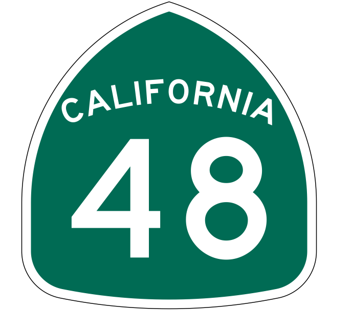 California State Route 48 Sticker Decal R1148 Highway Sign - Winter Park Products