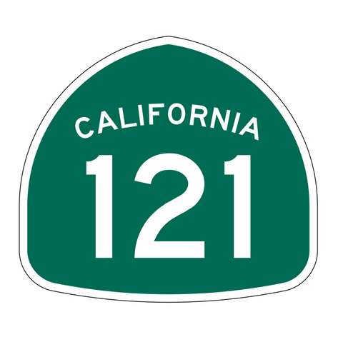 California State Route 121 Sticker Decal R1196 Highway Sign - Winter Park Products