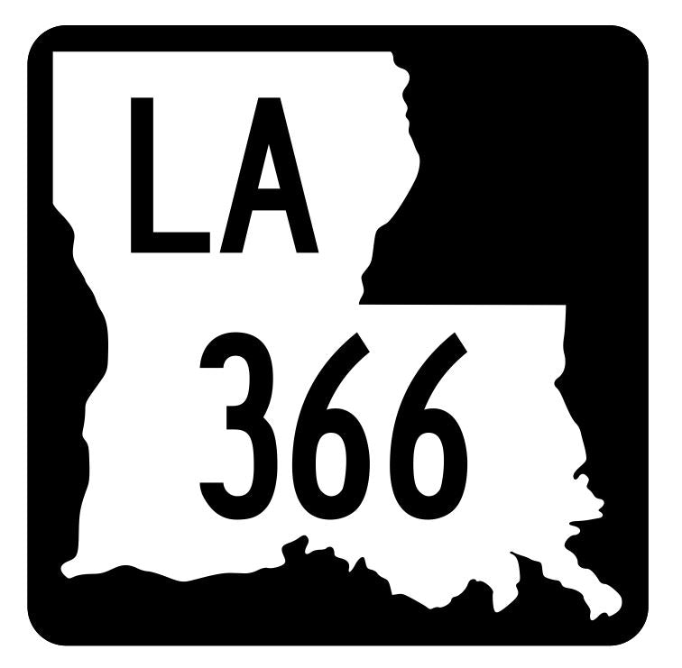 Louisiana State Highway 366 Sticker Decal R5925 Highway Route Sign