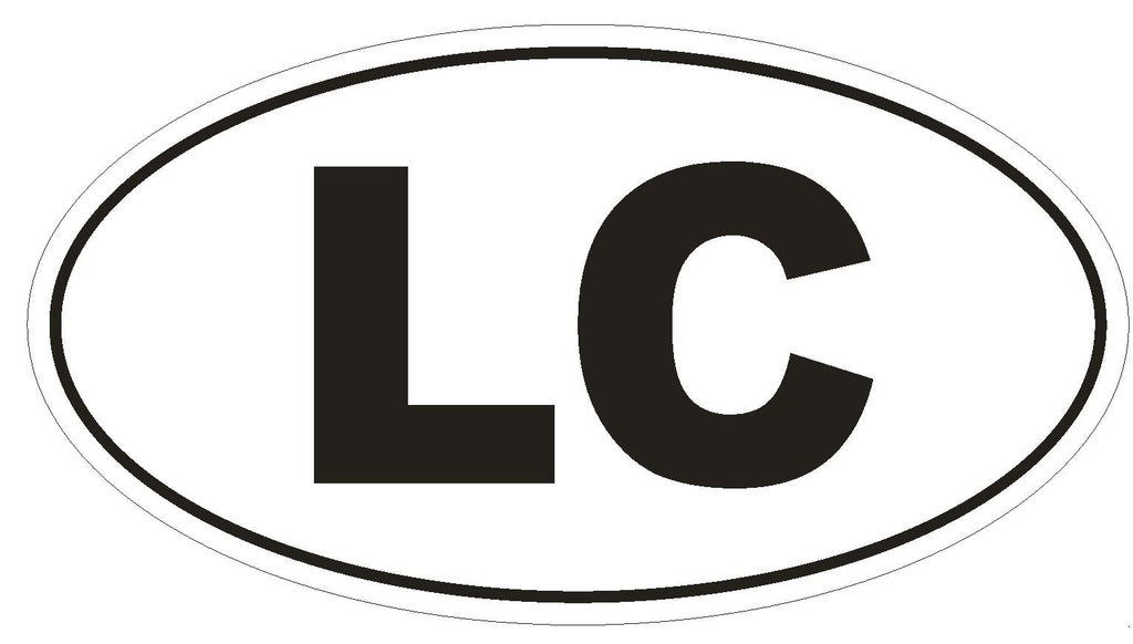 LC Saint Lucia Oval Bumper Sticker or Helmet Sticker D2019 Country Code - Winter Park Products