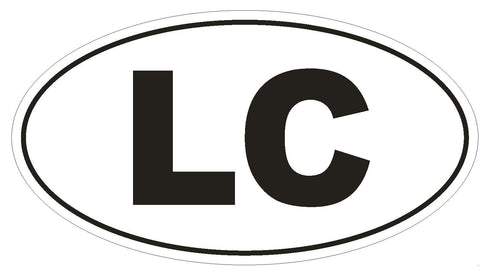 LC Saint Lucia Oval Bumper Sticker or Helmet Sticker D2019 Country Code - Winter Park Products