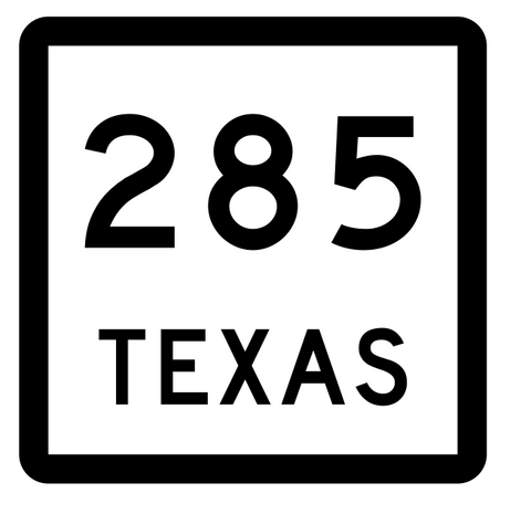 Texas State Highway 285 Sticker Decal R2580 Highway Sign