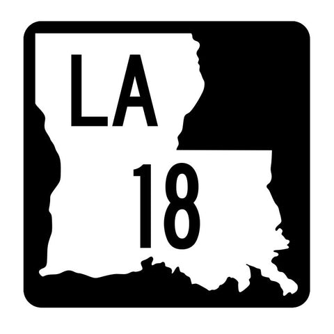 Louisiana State Highway 18 Sticker Decal R5745 Highway Route Sign
