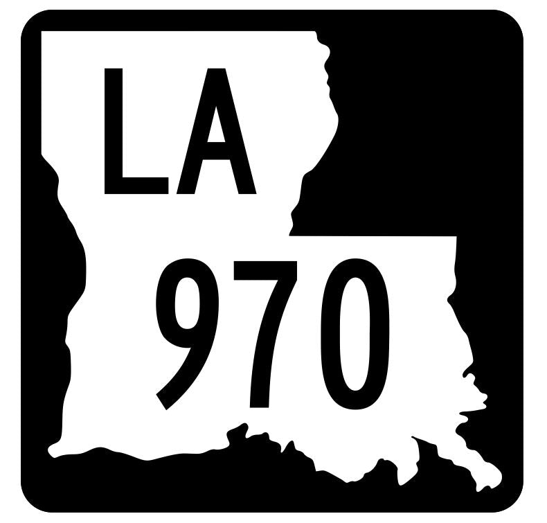 Louisiana State Highway 970 Sticker Decal R6233 Highway Route Sign