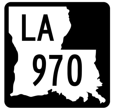 Louisiana State Highway 970 Sticker Decal R6233 Highway Route Sign