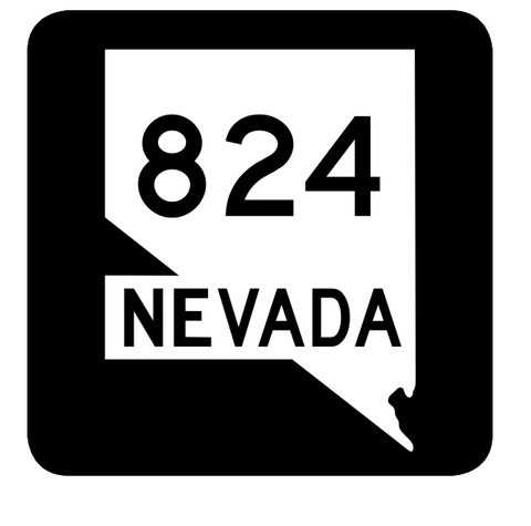 Nevada State Route 824 Sticker R3153 Highway Sign Road Sign