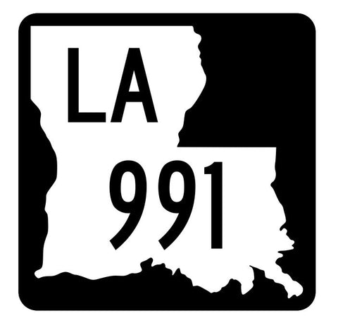 Louisiana State Highway 991 Sticker Decal R6254 Highway Route Sign
