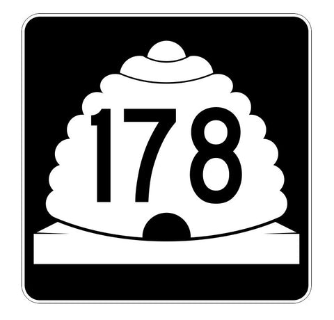 Utah State Highway 178 Sticker Decal R5495 Highway Route Sign