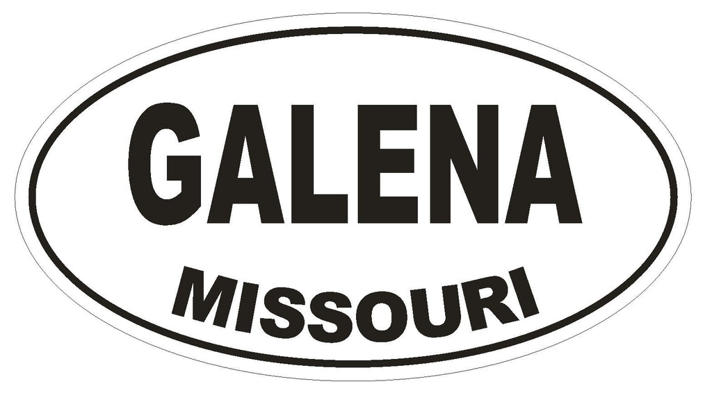 Galena Missouri Oval Bumper Sticker or Helmet Sticker D1415 Euro Oval - Winter Park Products