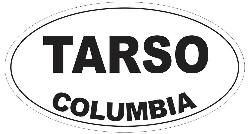 Tarso Columbia Oval Bumper Sticker or Helmet Sticker D4242