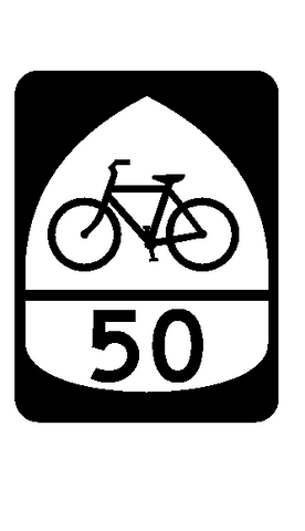 US Bicycle Route 50 Sticker R3177 Highway Sign