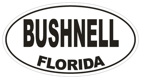 Bushnell Florida Oval Bumper Sticker or Helmet Sticker D1462 Euro Oval - Winter Park Products