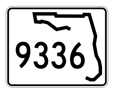 Florida State Road 9336 Sticker Decal R1773 Highway Sign - Winter Park Products