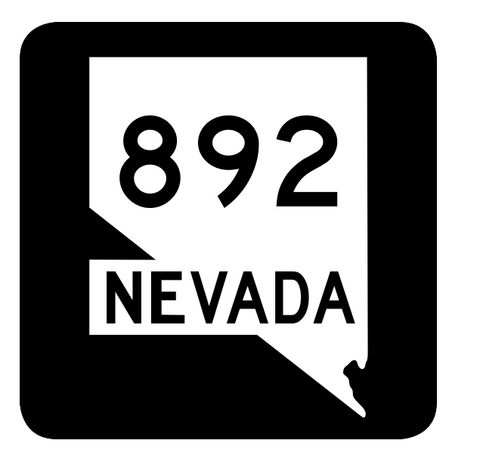 Nevada State Route 892 Sticker R3168 Highway Sign Road Sign