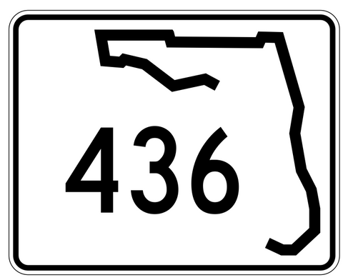 Florida State Road 436 Sticker Decal R1575 Highway Sign - Winter Park Products