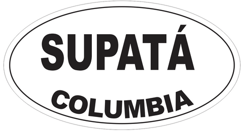 Supata Columbia Oval Bumper Sticker or Helmet Sticker D4495
