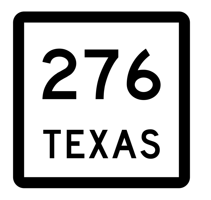 Texas State Highway 276 Sticker Decal R2571 Highway Sign