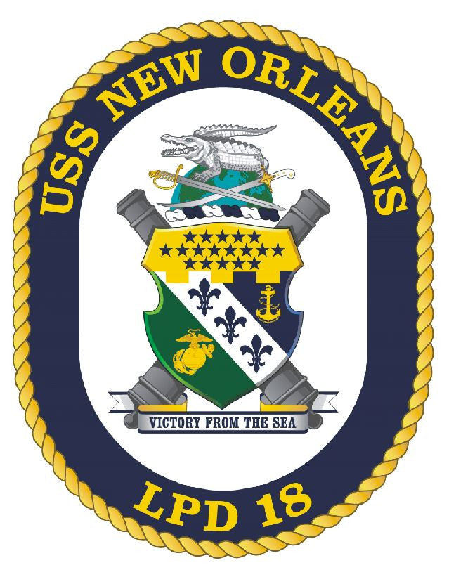 USS New Orleans Sticker Military Armed Forces Decal M154 - Winter Park Products