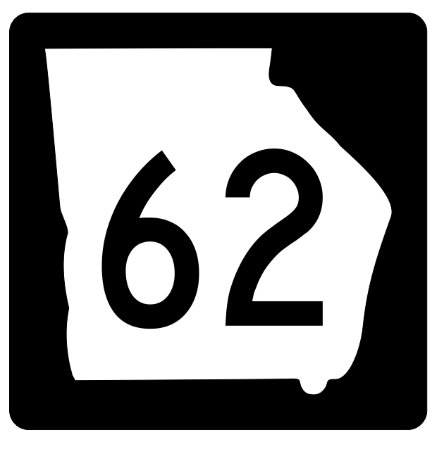 Georgia State Route 62 Sticker R3608 Highway Sign