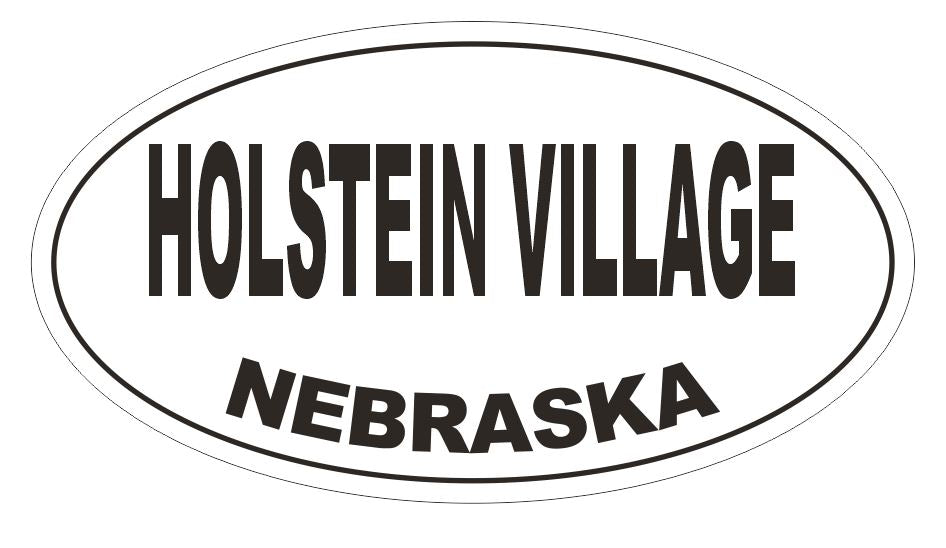 Holstein Village Oval Bumper Sticker or Helmet Sticker D5090 Oval