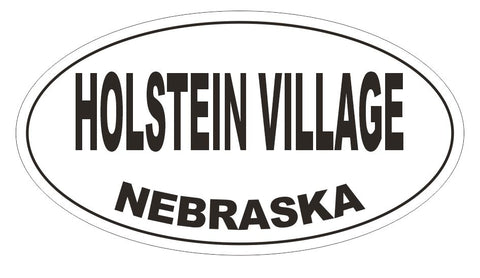 Holstein Village Oval Bumper Sticker or Helmet Sticker D5090 Oval