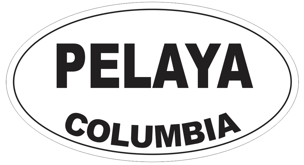 Pelaya Columbia Oval Bumper Sticker or Helmet Sticker D4432