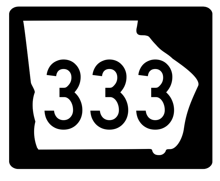 Georgia State Route 333 Sticker R3997 Highway Sign Road Sign Decal
