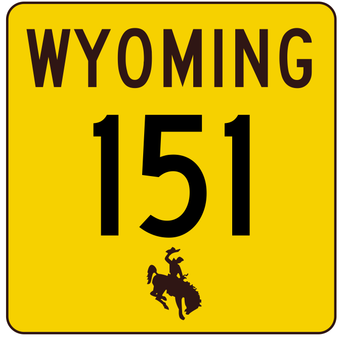 Wyoming Highway 151 Sticker R3434 Highway Sign
