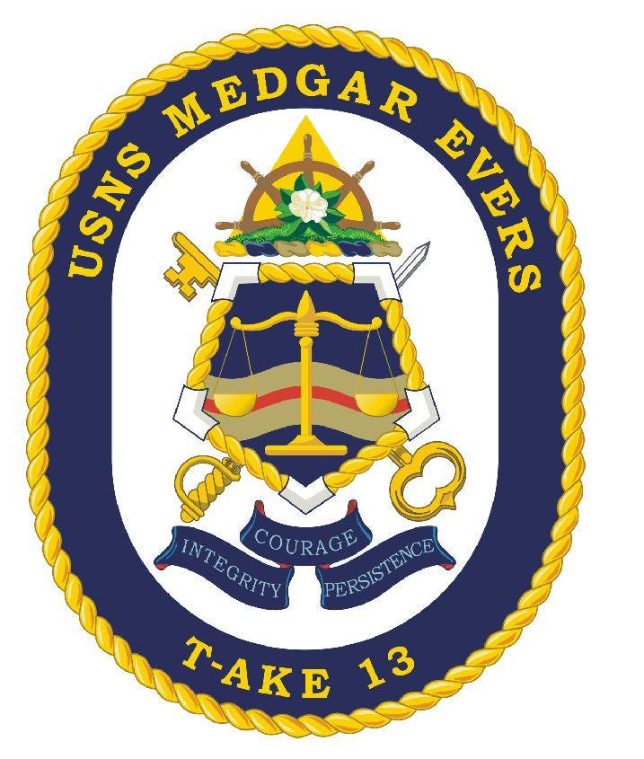 USNS Medgar Evers Sticker Military Armed Forces Navy Decal M263 - Winter Park Products