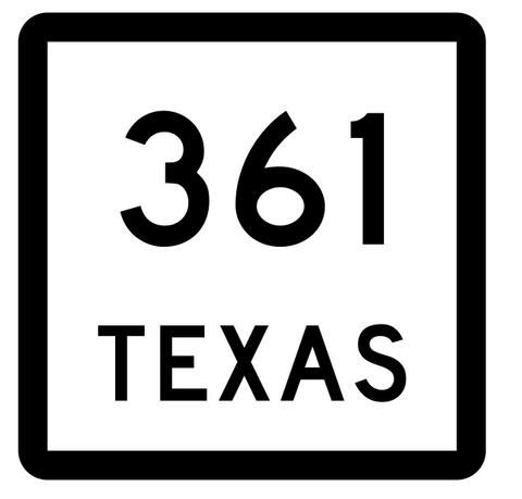 Texas State Highway 361 Sticker Decal R2656 Highway Sign