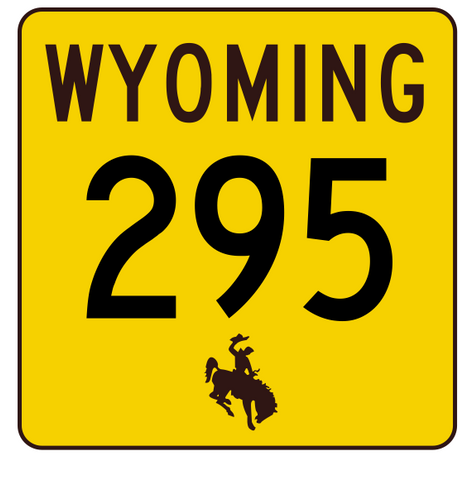 Wyoming Highway 295 Sticker R3499 Highway Sign