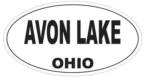 Avon Lake Ohio Oval Bumper Sticker or Helmet Sticker D6027