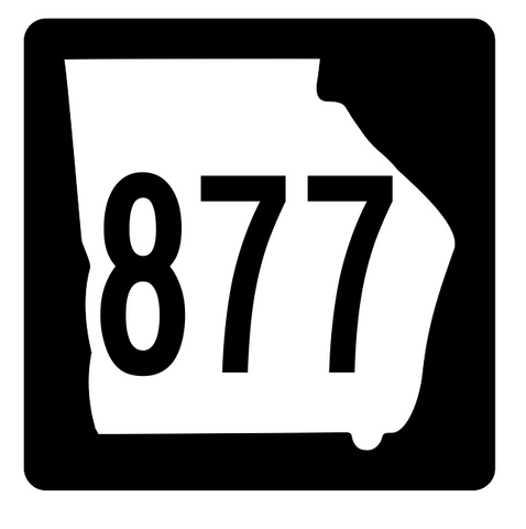 Georgia State Route 877 Sticker R4101 Highway Sign Road Sign Decal