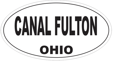 Canal Fulton Ohio Oval Bumper Sticker or Helmet Sticker D6052