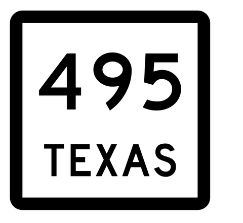 Texas State Highway 495 Sticker Decal R2661 Highway Sign