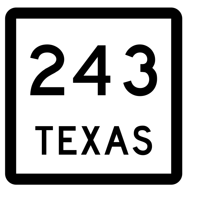 Texas State Highway 243 Sticker Decal R2539 Highway Sign