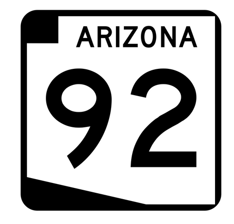 Arizona State Route 92 Sticker R2729 Highway Sign Road Sign