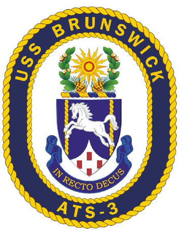 USS Brunswick Sticker Military Armed Forces Decal M158 - Winter Park Products