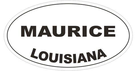 Maurice Louisiana Oval Bumper Sticker or Helmet Sticker D3971