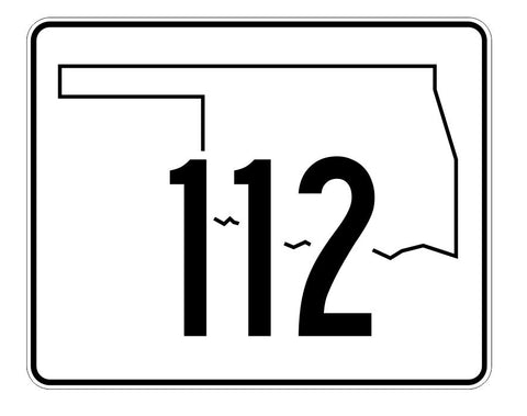 Oklahoma State Highway 112 Sticker Decal R5686 Highway Route Sign