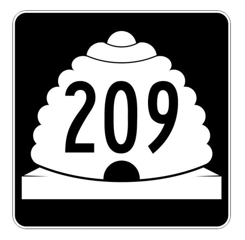 Utah State Highway 209 Sticker Decal R5511 Highway Route Sign